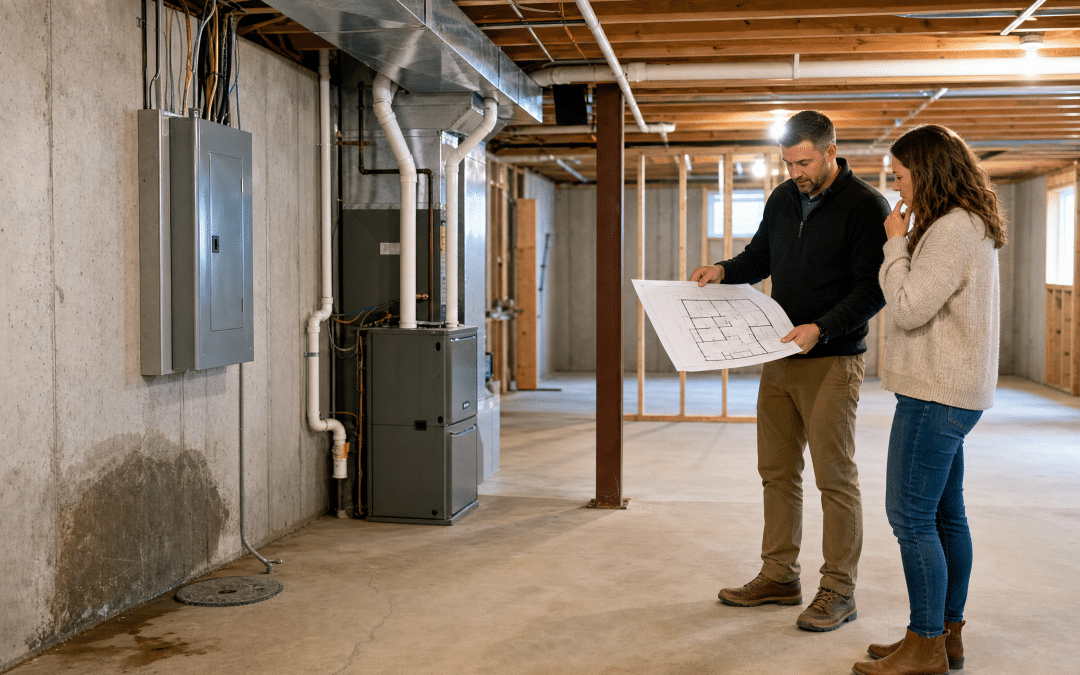 Basement Finishing Planning: Coordinating Moisture, Mechanical Access, and Room Layout
